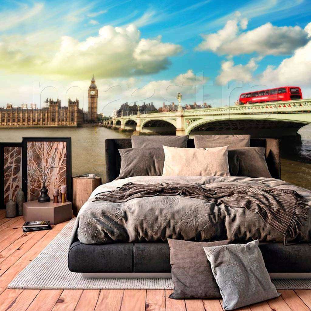 Фотообои в интерьере лондон теплым днем  9-489 фото