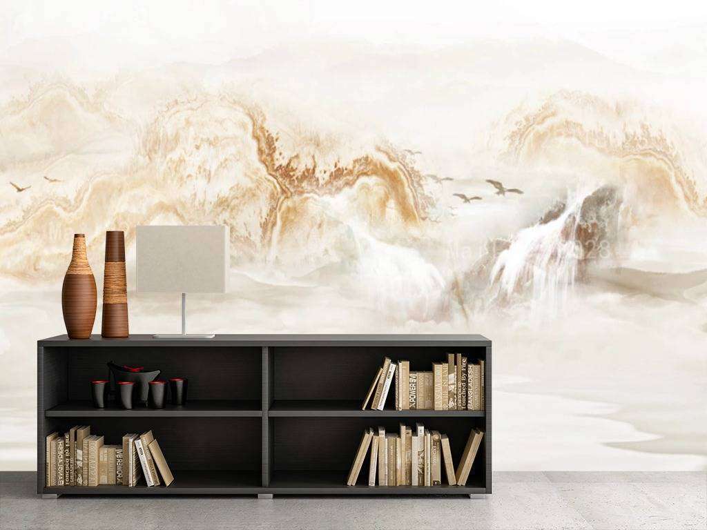 Фотообои в интерьере коричневые горы  15-677 фото