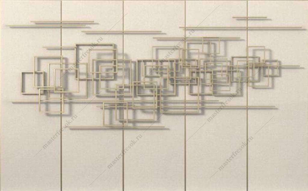 Фотообои в интерьере геометрическая картина  16-087 фото