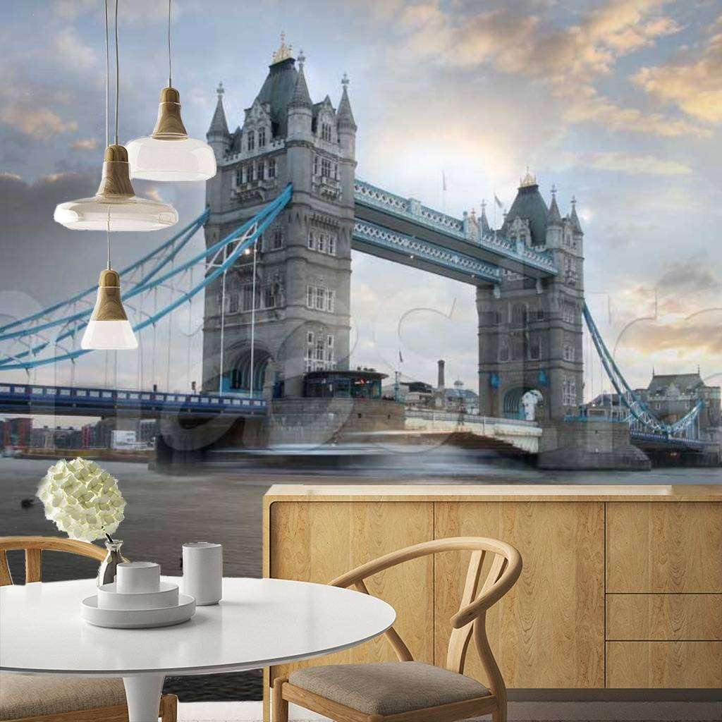Фотообои Тауэрский мост в нежных тонах  9-461
