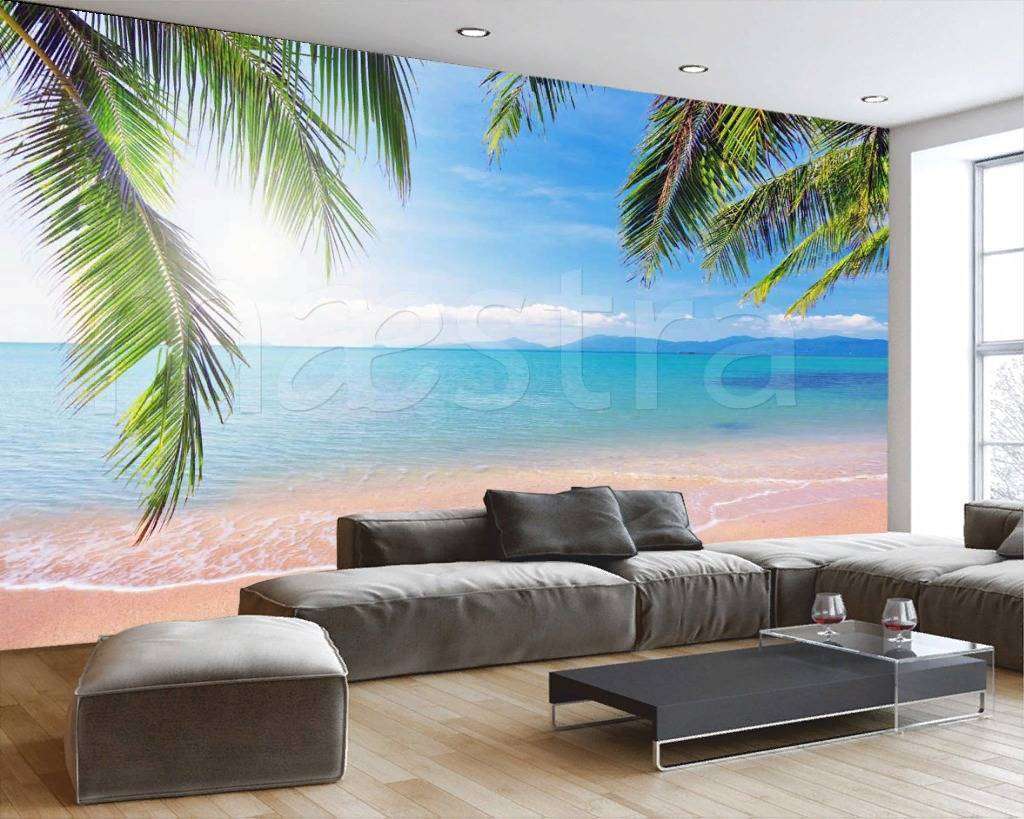 Фотообои в интерьере пляж песчаный  4-343 фото