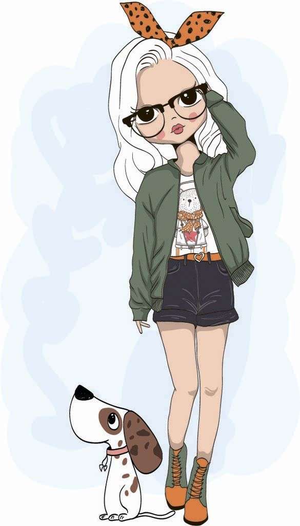 Фотообои в интерьере девочка с собачкой  12-1135 фото