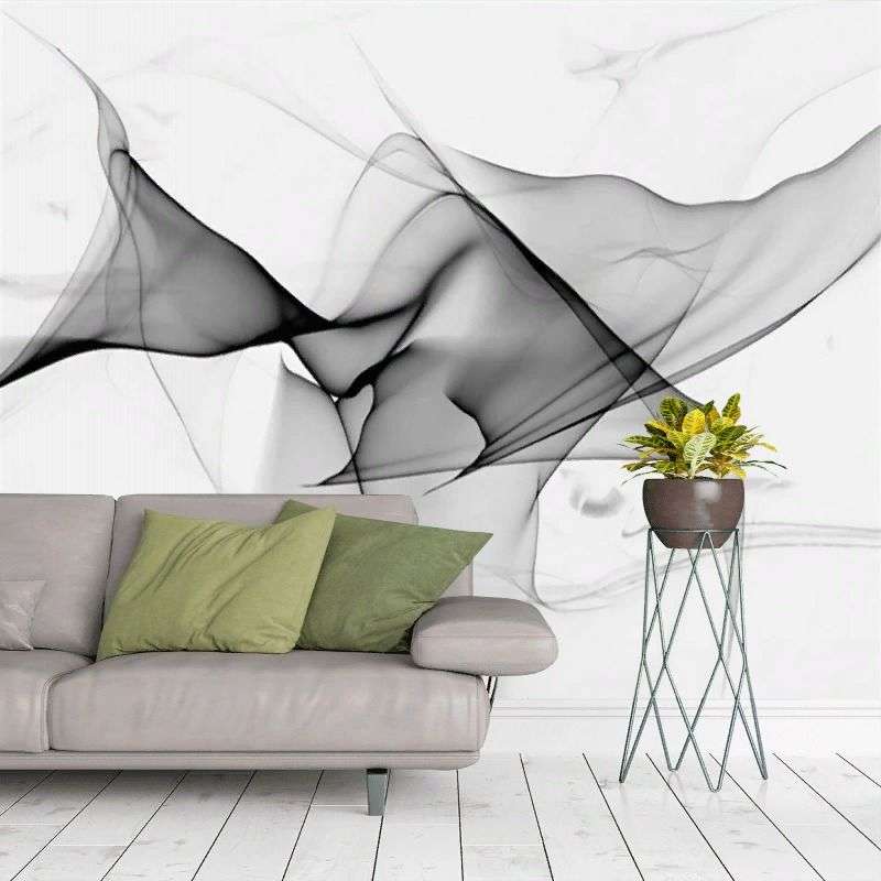 Фотообои в интерьере дым серый  9-1921 фото