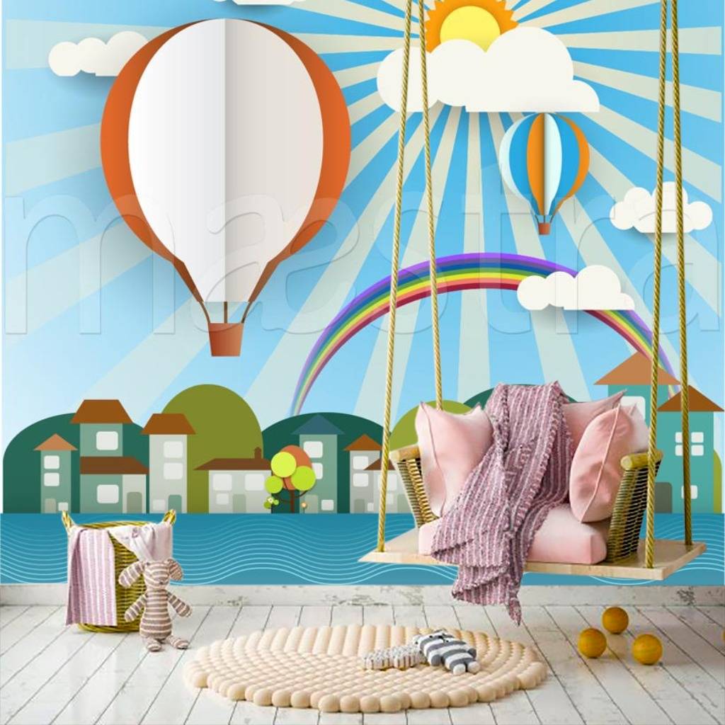 Фотообои Город с лучами солнца  12-365