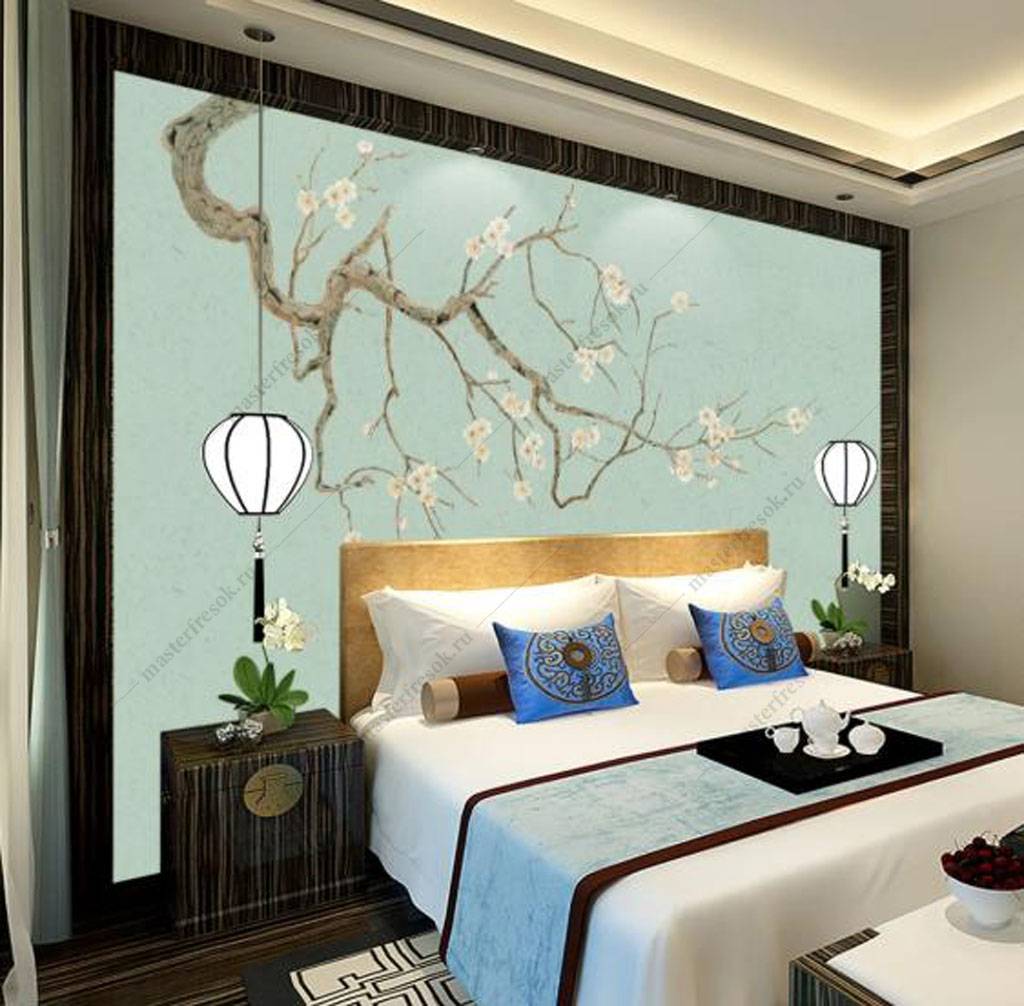 Фотообои Цветущие ветки миндаля  15-872