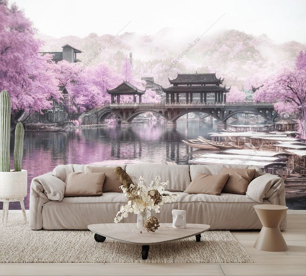 Фотообои Цветущий японский сад  9-1679