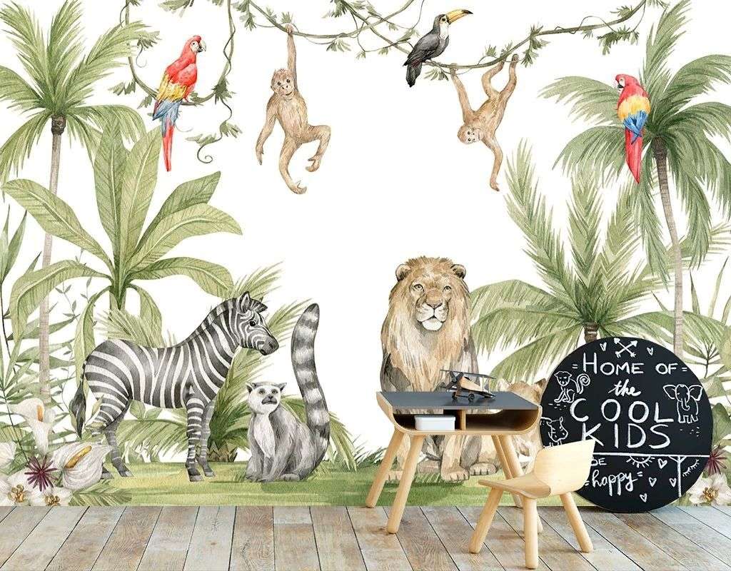 Фотообои в интерьере тропики в детскую  12-1644 фото