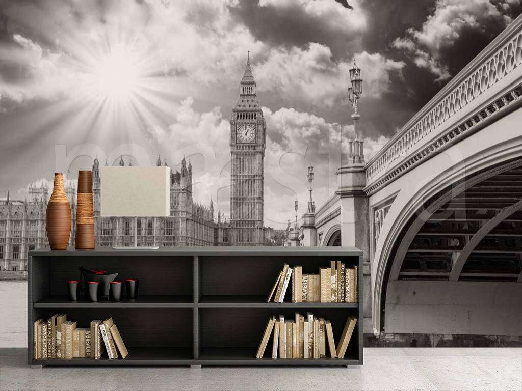 Фотообои в интерьере лондон в лучах ласкового солнца  9-481 фото