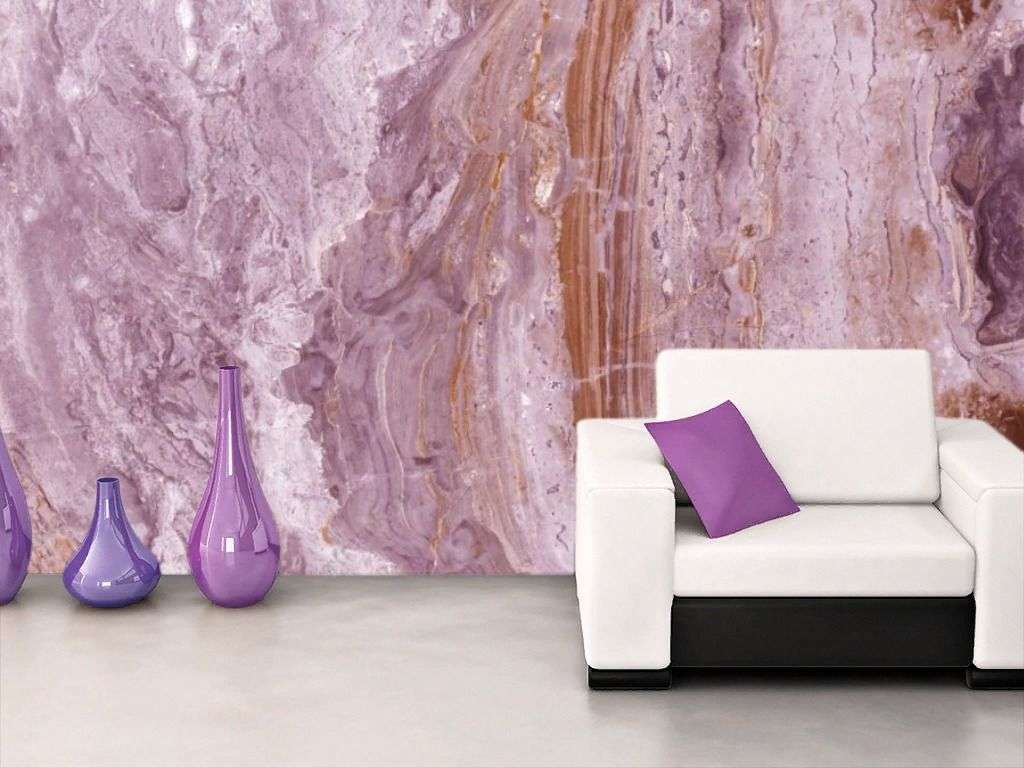 Фотообои в интерьере мрамор розовый  9-1798 фото