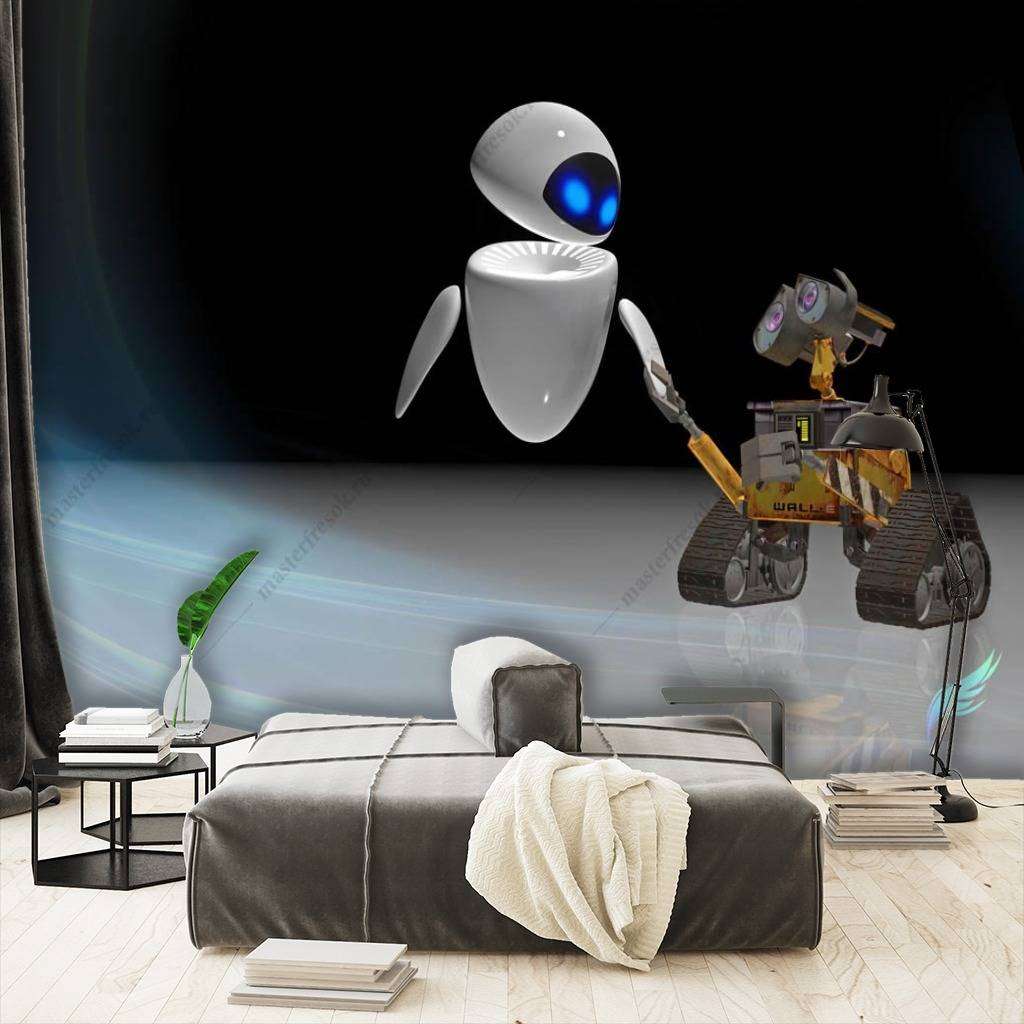 Фотообои в интерьере ева из мультика валли  12-1095 фото