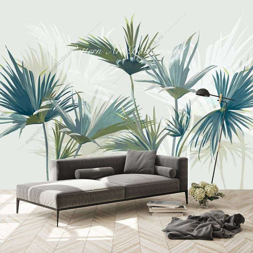 Фотообои в интерьере пальмочка  16-170 фото