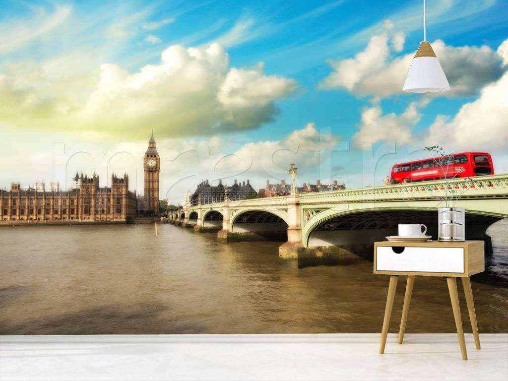 Фотообои в интерьере лондон теплым днем  9-489 фото