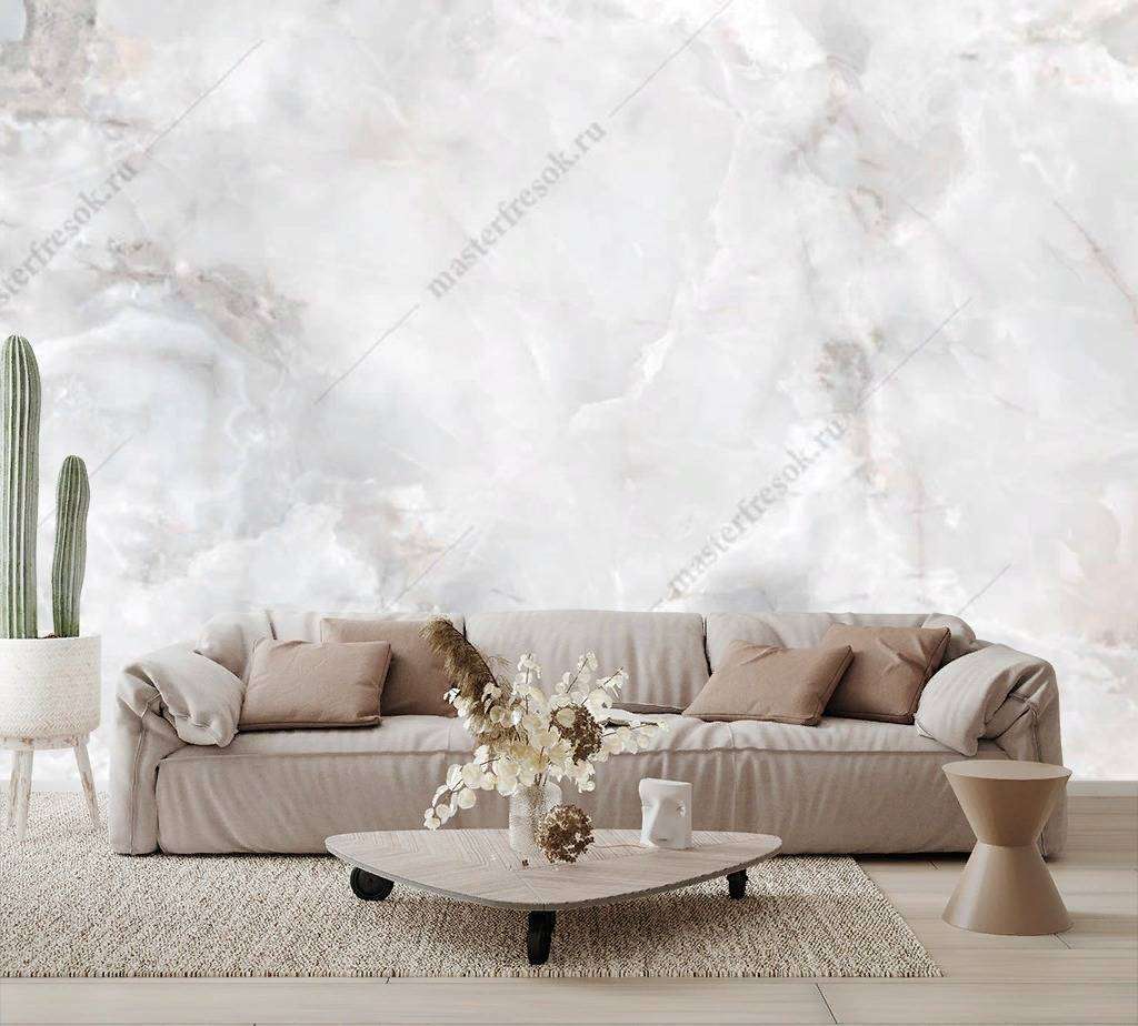 Фотообои в интерьере белый мрамор арт  9-1101 фото