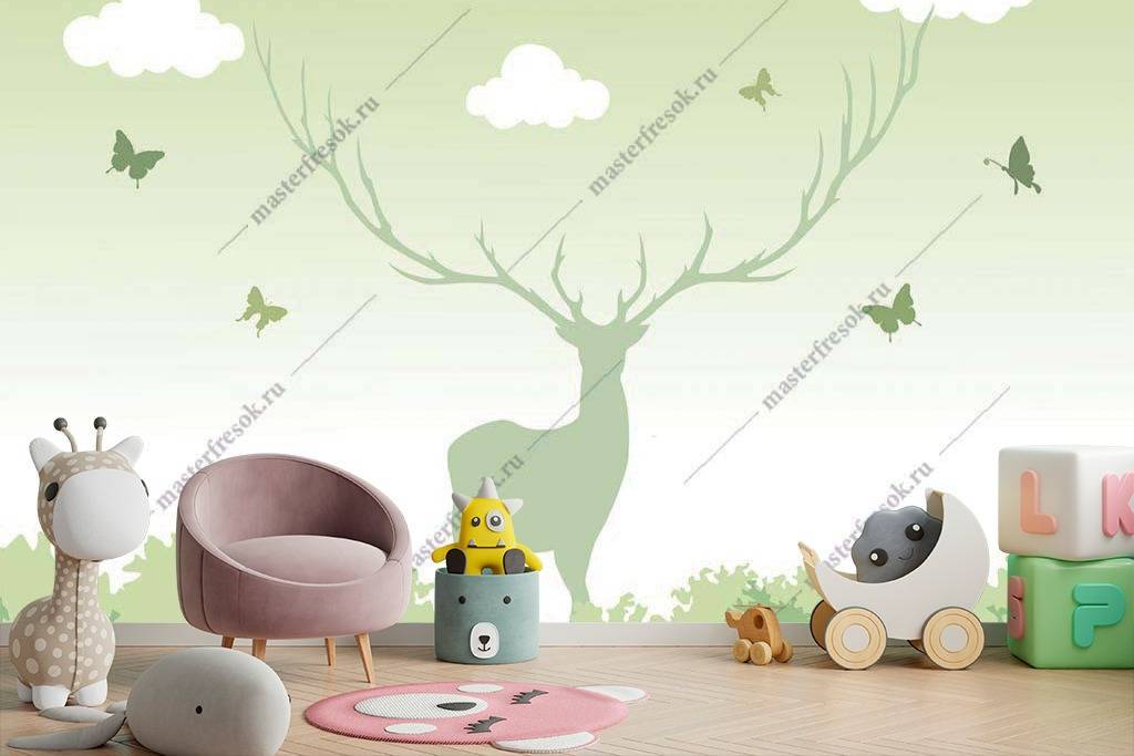 Фотообои Силуэт оленя  14-045