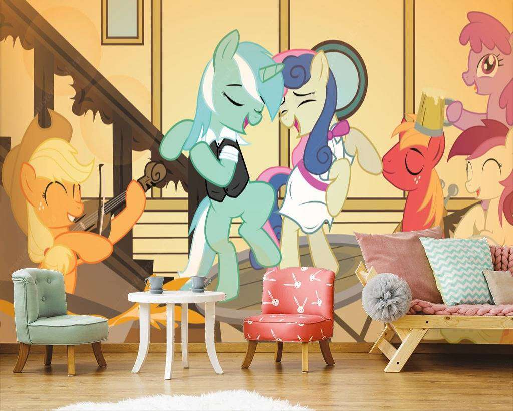 Фотообои в интерьере пони танцуют  12-607 фото