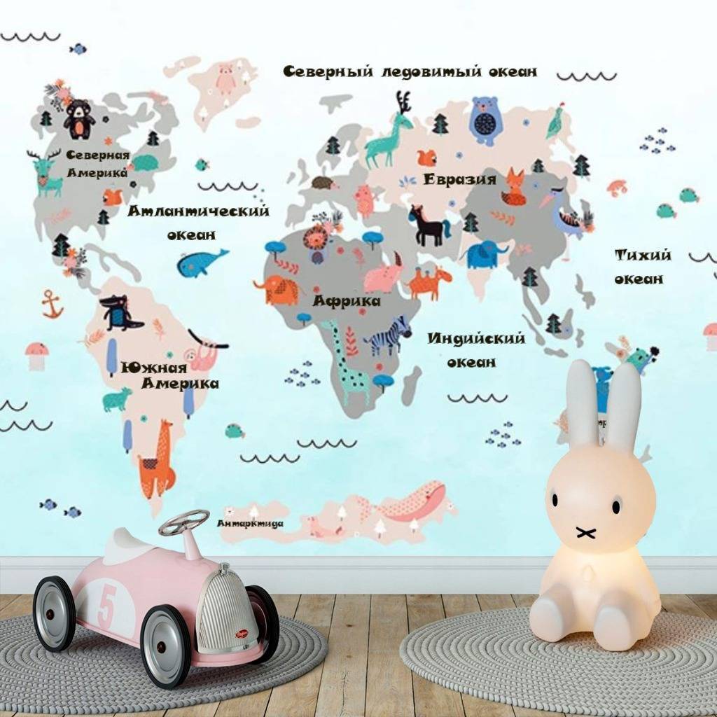 Фотообои Карта на русском языке  15-283