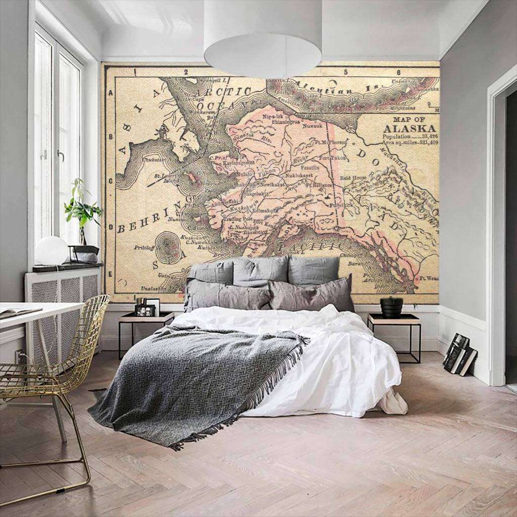 Фотообои Бесшовные обои на стену:  Карта мира. Артикул: 9-171  