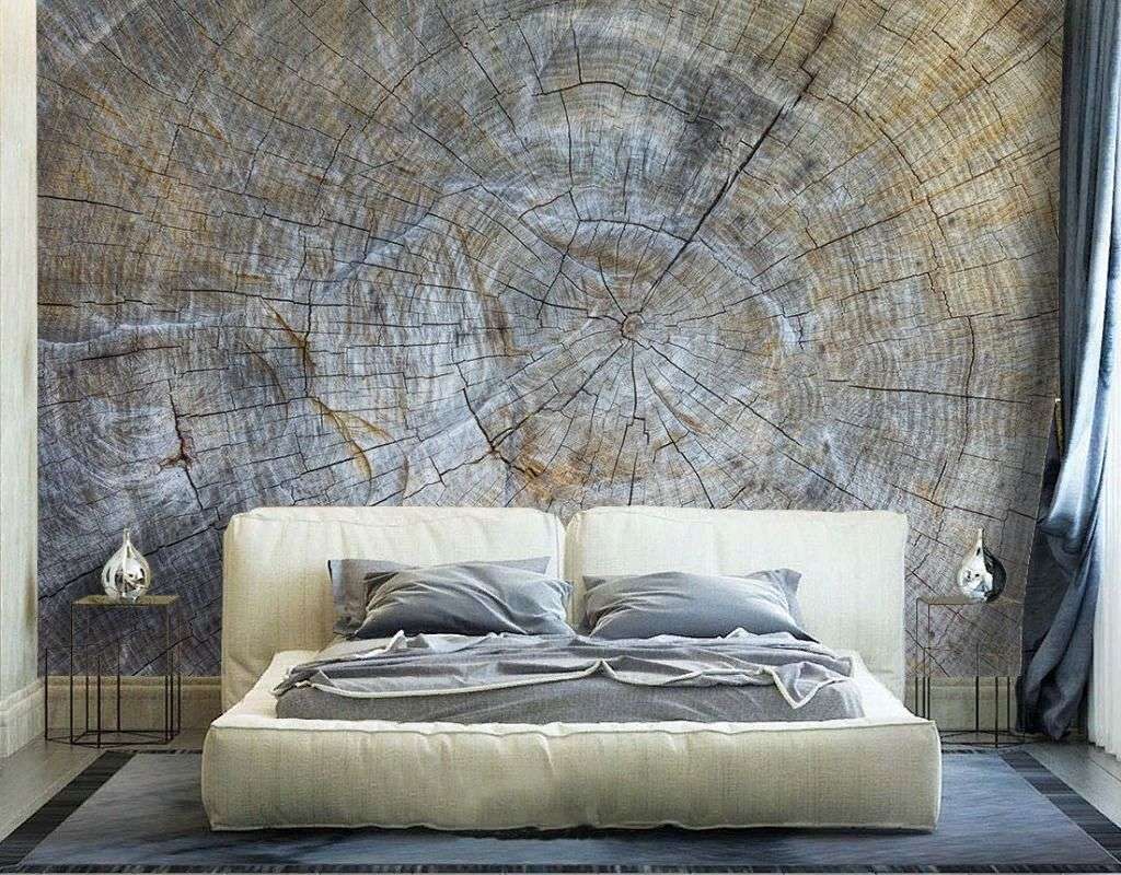 Фотообои в интерьере спил дерева  9-1973 фото