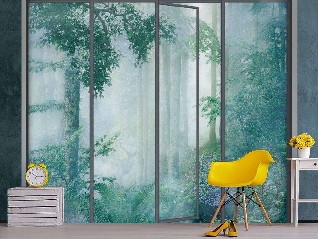 Фотообои в интерьере туман за окном  13-177 фото