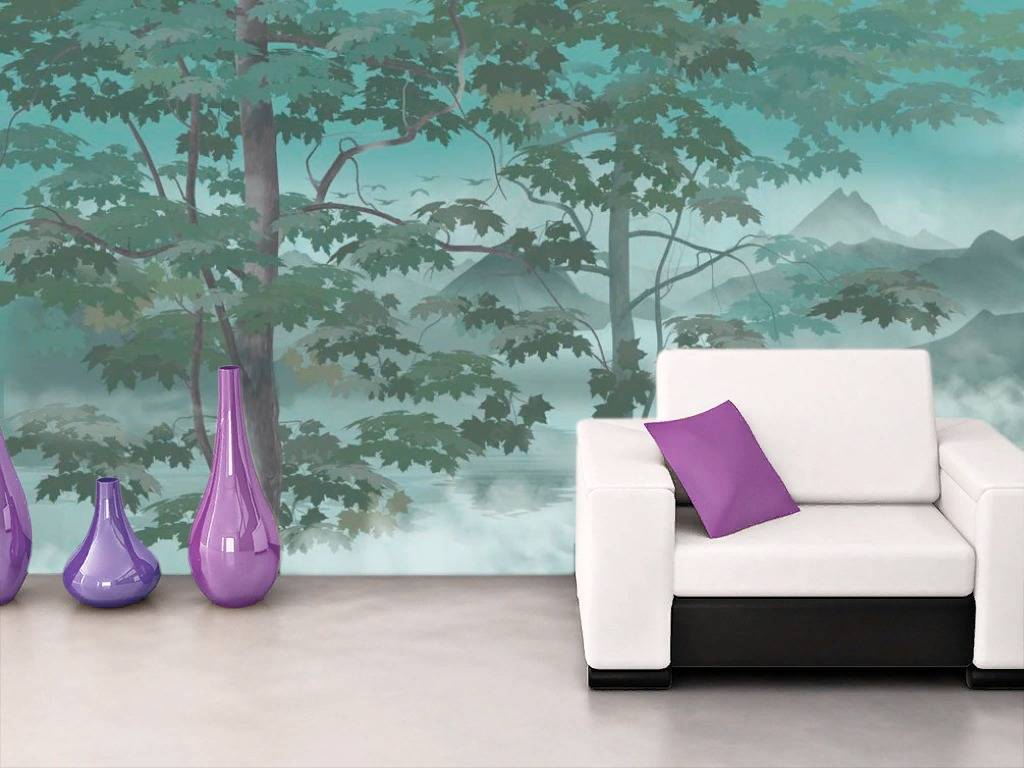 Фотообои Пейзаж туман и горы  13-289