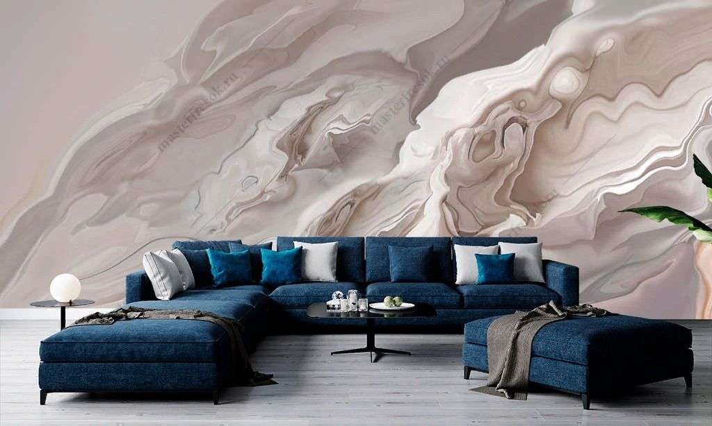 Фотообои в интерьере перламутровый фон  13-373 фото