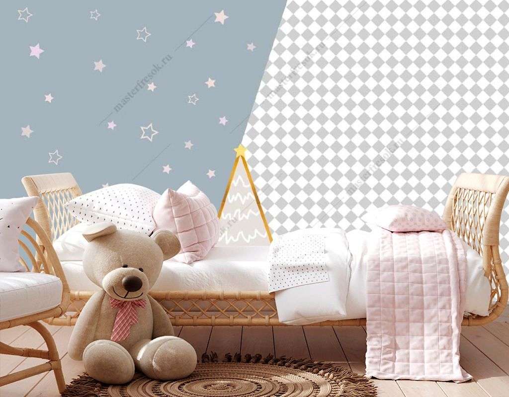 Фотообои в интерьере елочка абстрактная  14-542 фото