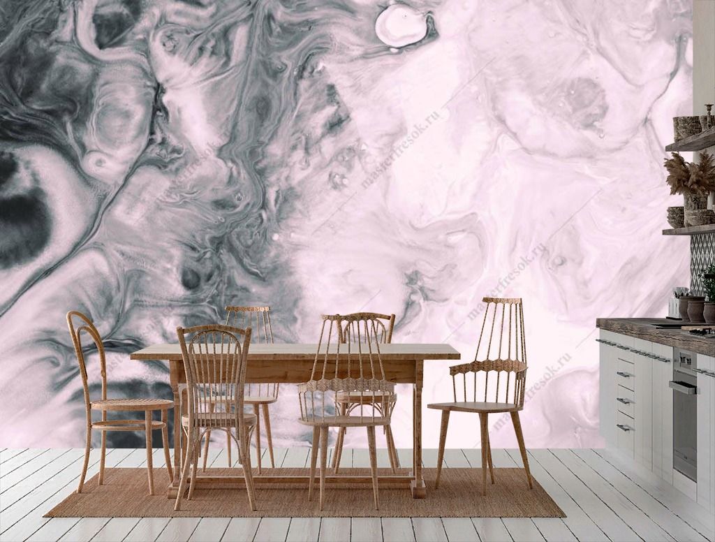 Фотообои Мрамор розовый с пятнами  9-1377