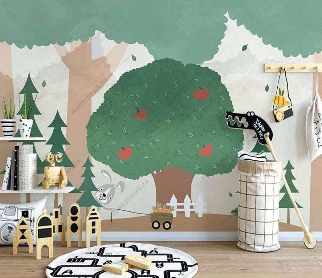 Фотообои в интерьере лесные чудеса  16-024 фото