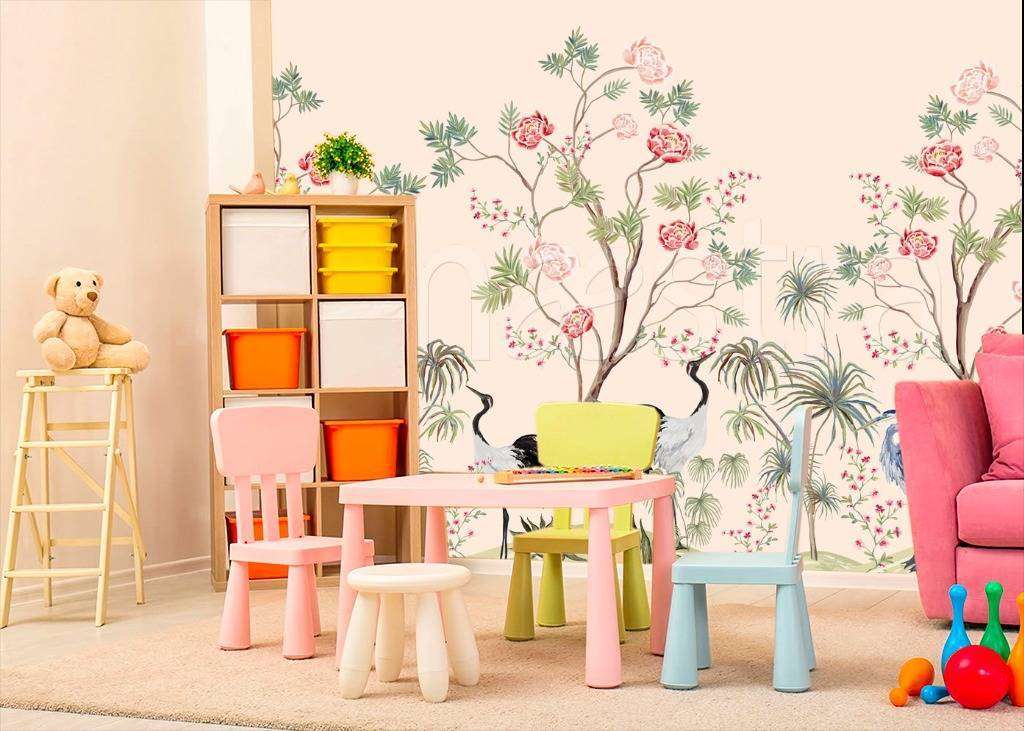 Фотообои в интерьере растения в джунглях  12-490 фото