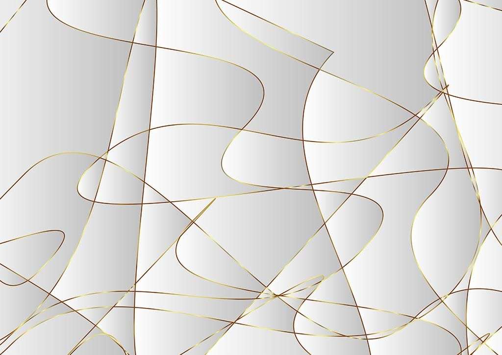 Фотообои в интерьере абстрактный золотой узор  9-1489 фото