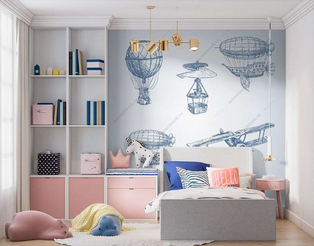 Фотообои в интерьере дирижабли  14-453 фото