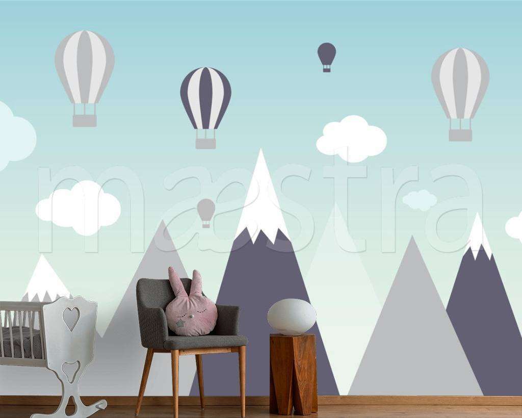 Фотообои в интерьере горы и шары  12-439 фото