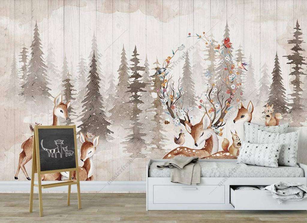 Фотообои в интерьере олени  15-874 фото