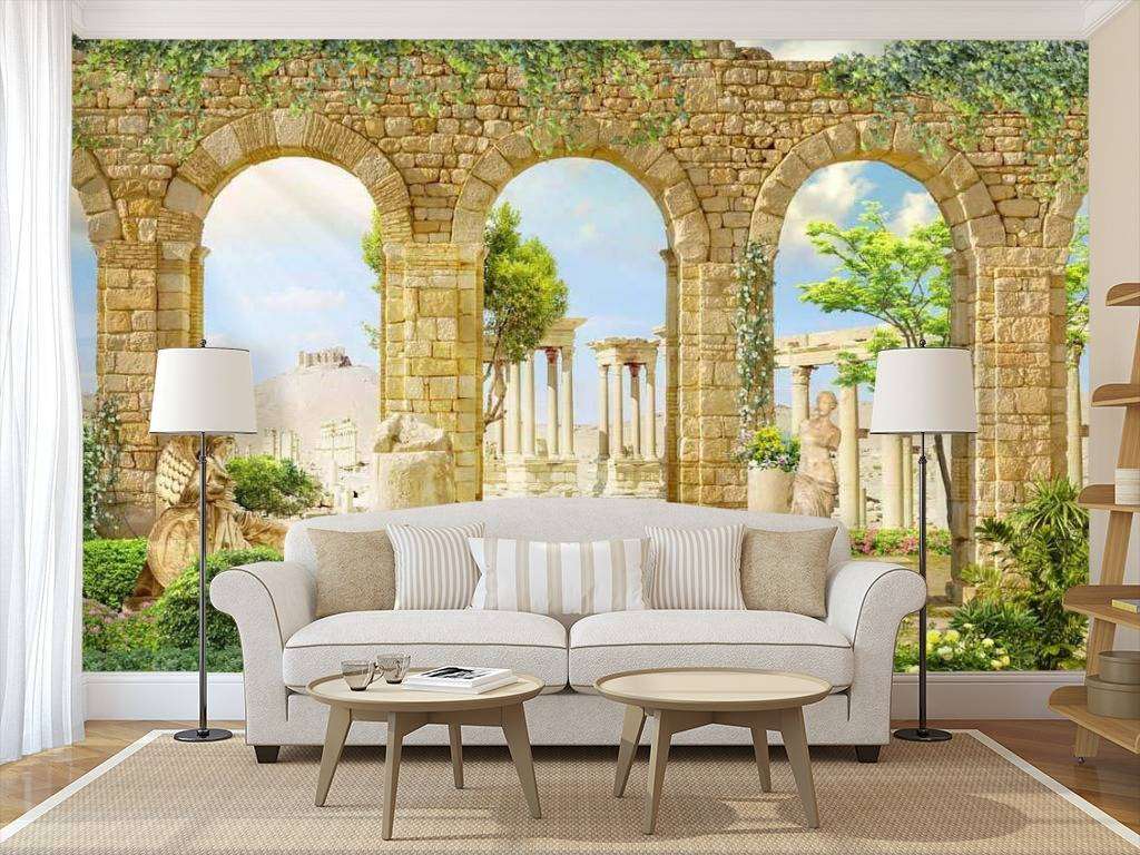 Фотообои в интерьере арка античная  17-0050 фото