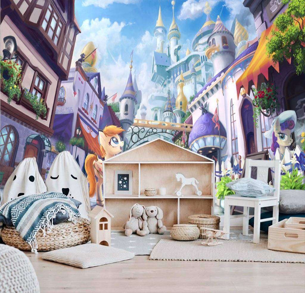 Фотообои в интерьере пони в городе  12-610 фото