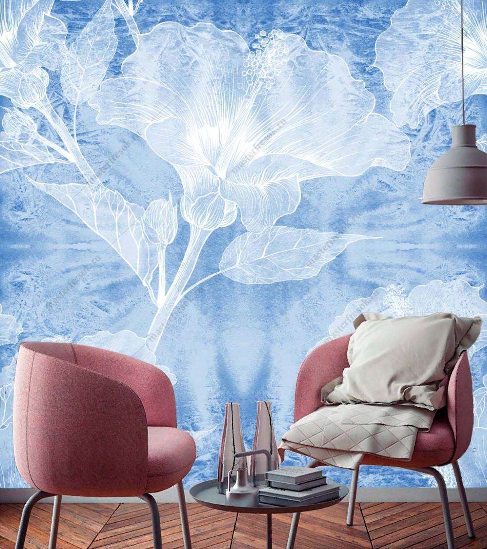 Фотообои в интерьере морозный узор  9-1174 фото