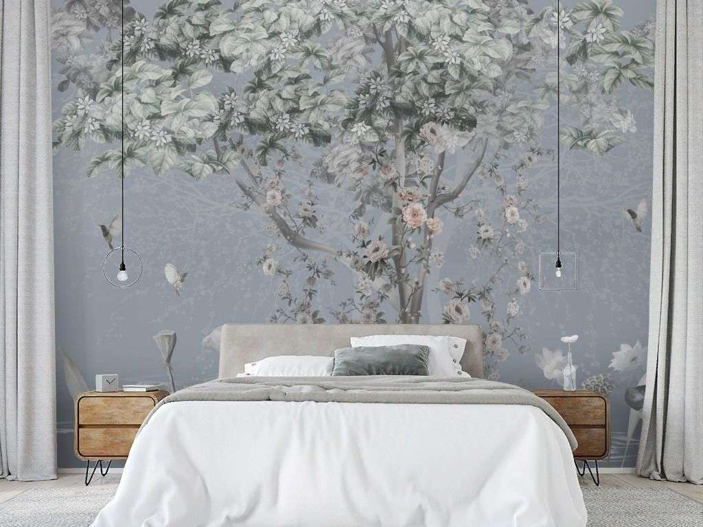 Фотообои в интерьере дерево райское  13-749 фото