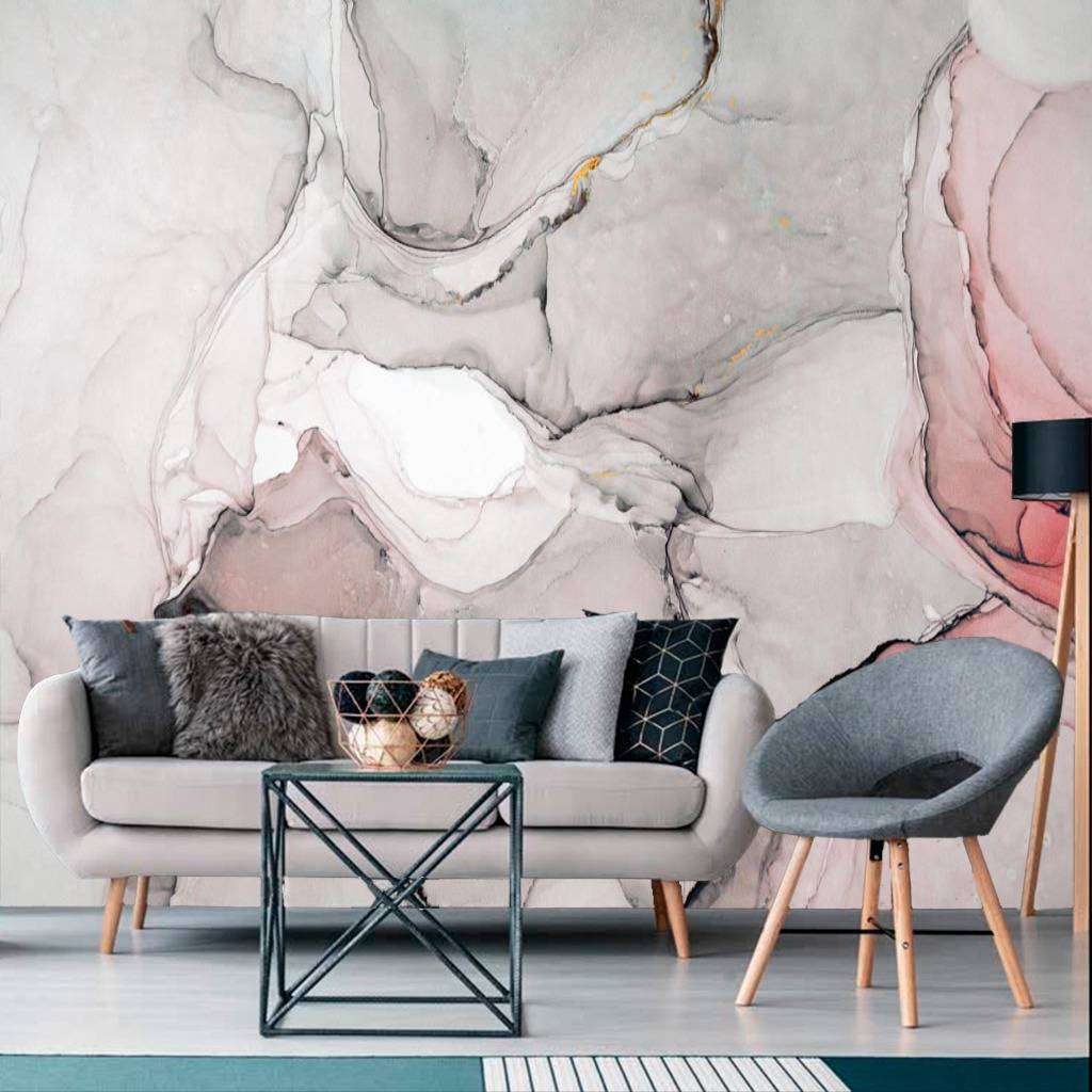 Фотообои в интерьере разводы на мраморе  9-951 фото