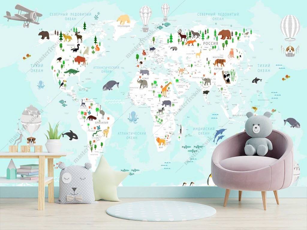 Фотообои Карта небесного цвета  14-179