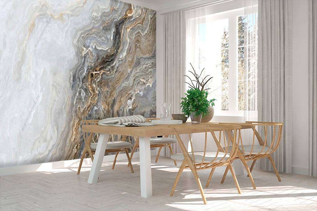 Фотообои в интерьере мрамор оникс  9-1085 фото