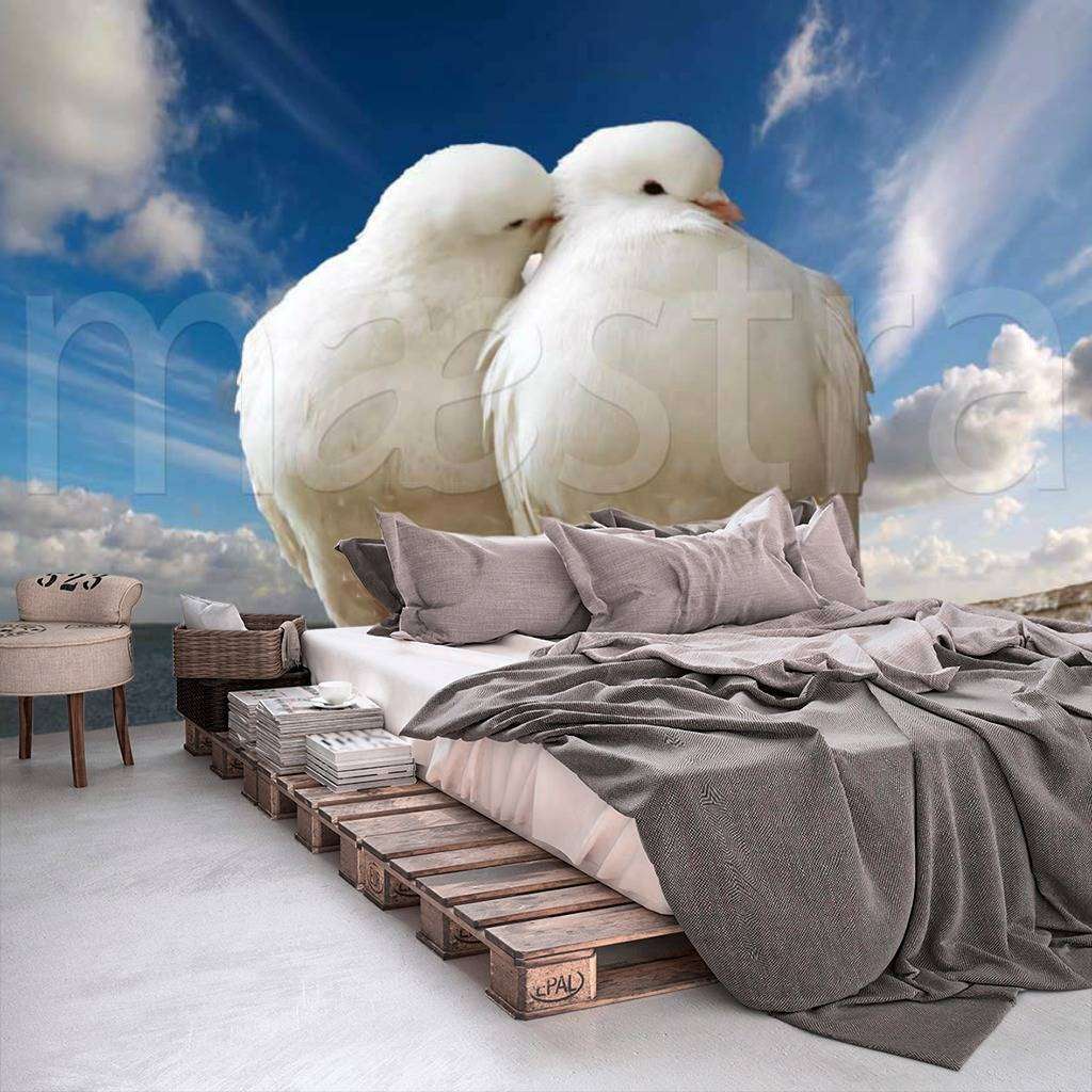 Фотообои в интерьере голуби  4-175 фото