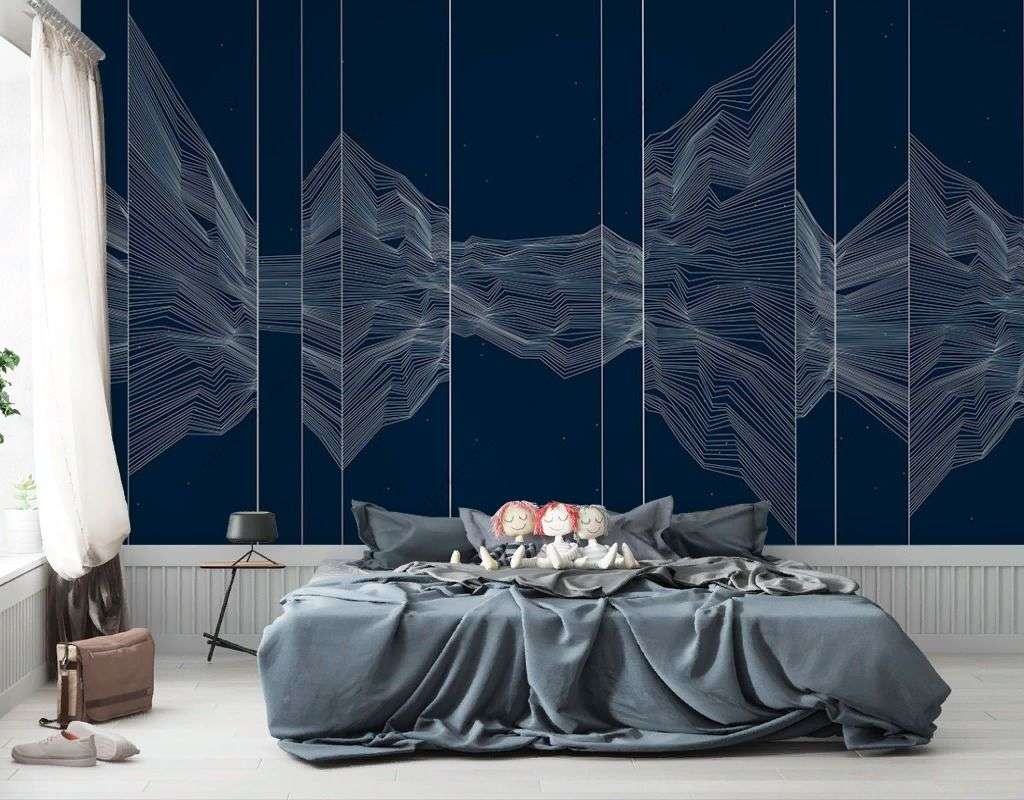 Фотообои в интерьере линии графика  9-1459 фото