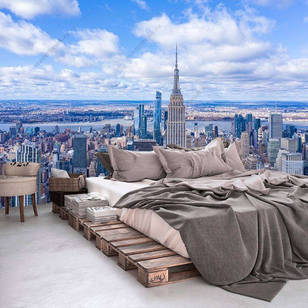 Фотообои в интерьере небоскреб эмпайр-стейт-билдинг  9-1192 фото