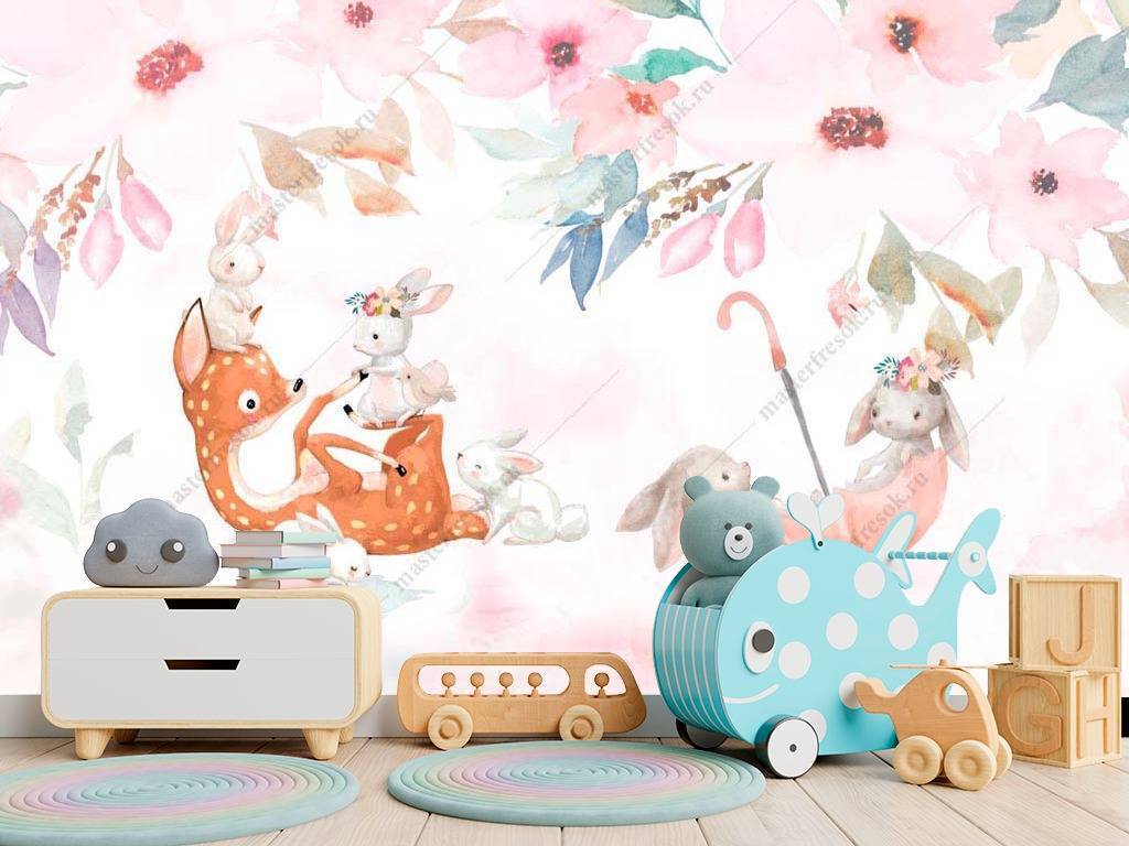 Фотообои Иллюстрация животные  14-015