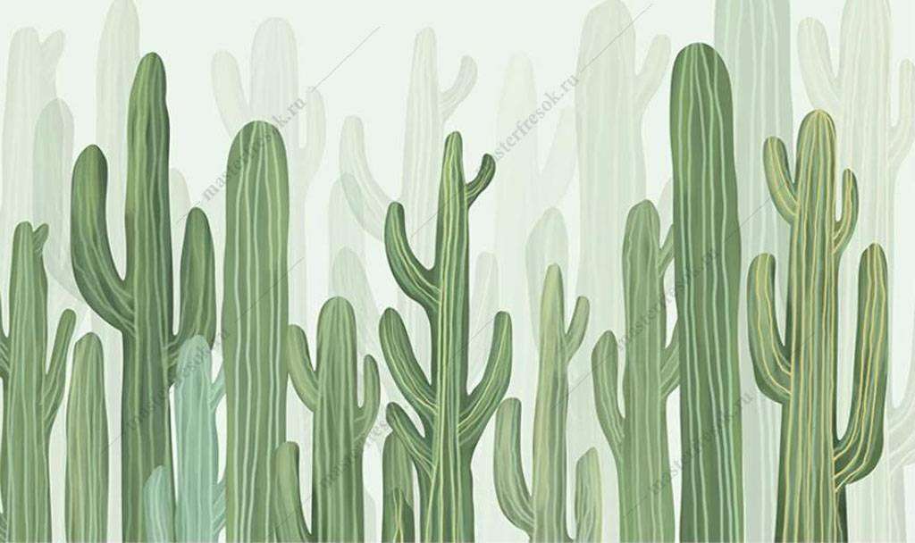 Фотообои в интерьере кактусы  16-117 фото