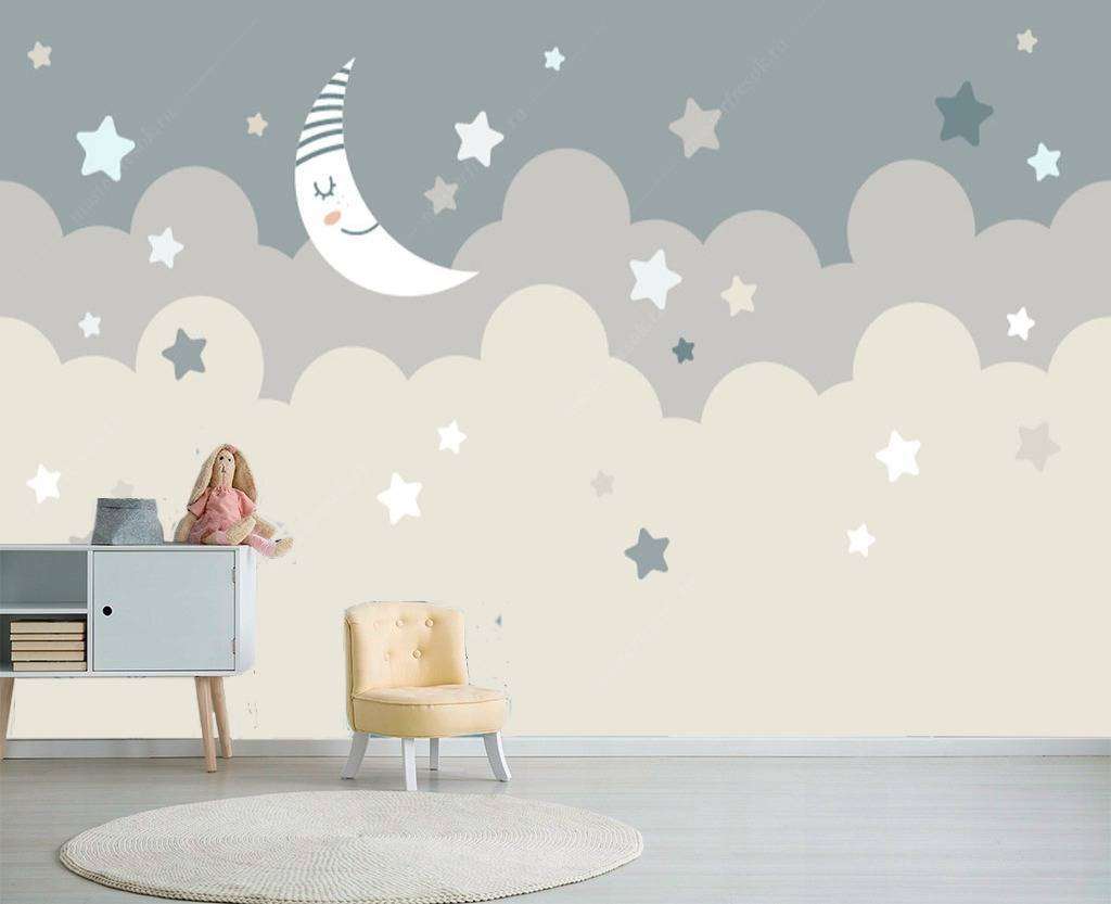 Фотообои в интерьере кучевые облака  12-618 фото