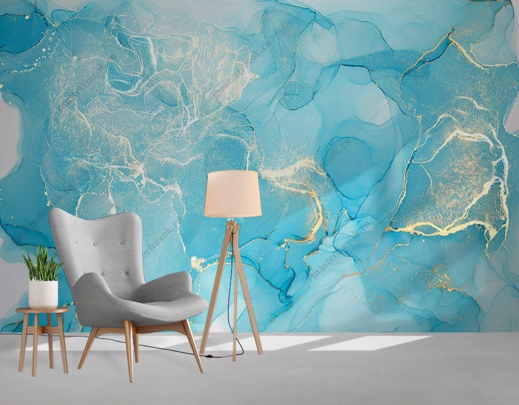 Фотообои Мрамор бирюзовый  9-1779