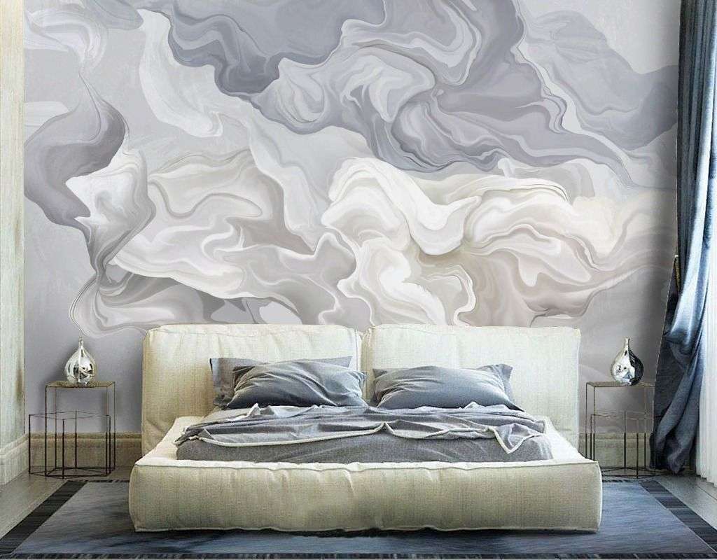 Фотообои в интерьере 3д абстракция чернилами  13-716 фото