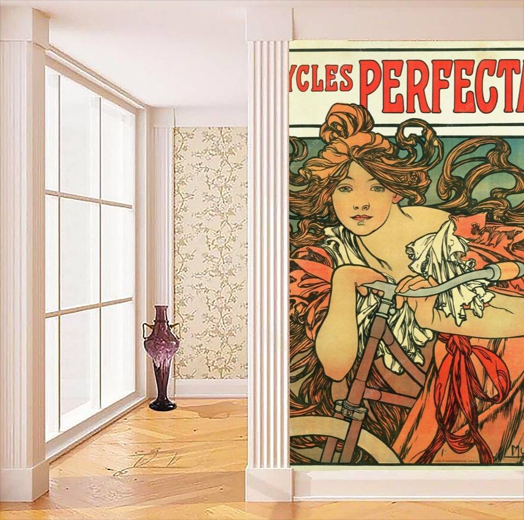 Фотообои Альфонс Мариа Муха - Реклама велосипеда - Cycles Perfecta  8-219