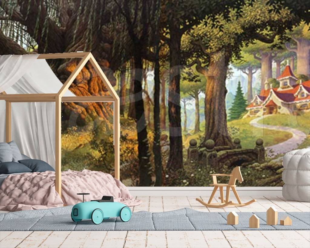 Фотообои Сказочное дерево в лесу  12-084